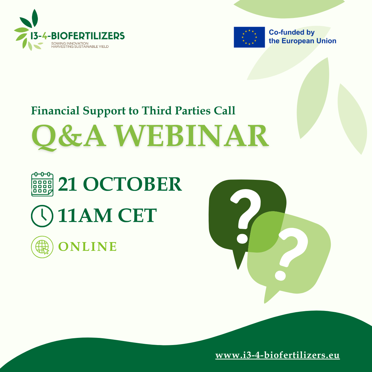 Q&A Webinár – Készülj fel az I3-4-BIOFERTILIZERS pályázatra!