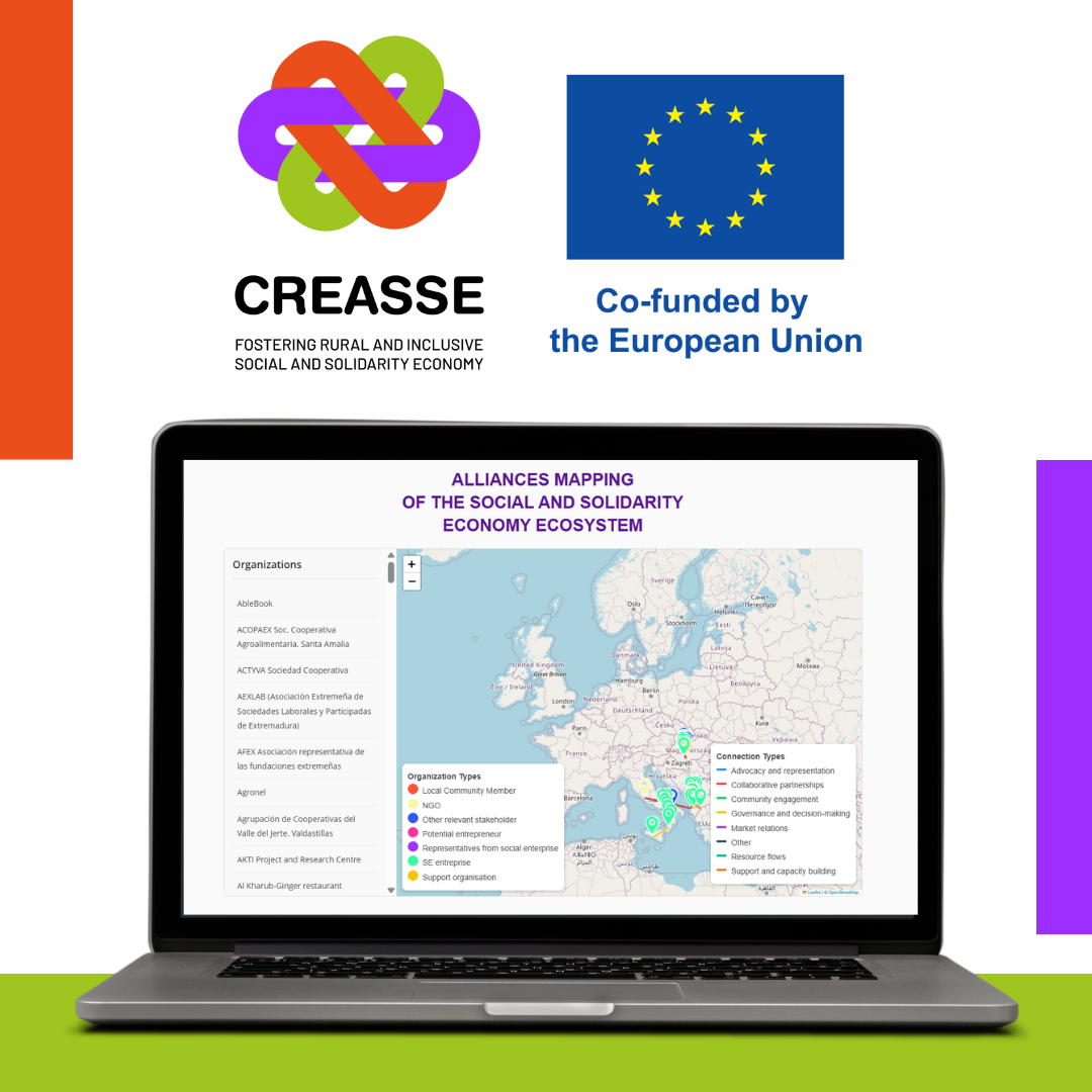Fedezd fel a Szociális és Szolidáris Gazdaság szereplőit Európa-szerte | Megjelent a CREASSE Alliances Map!